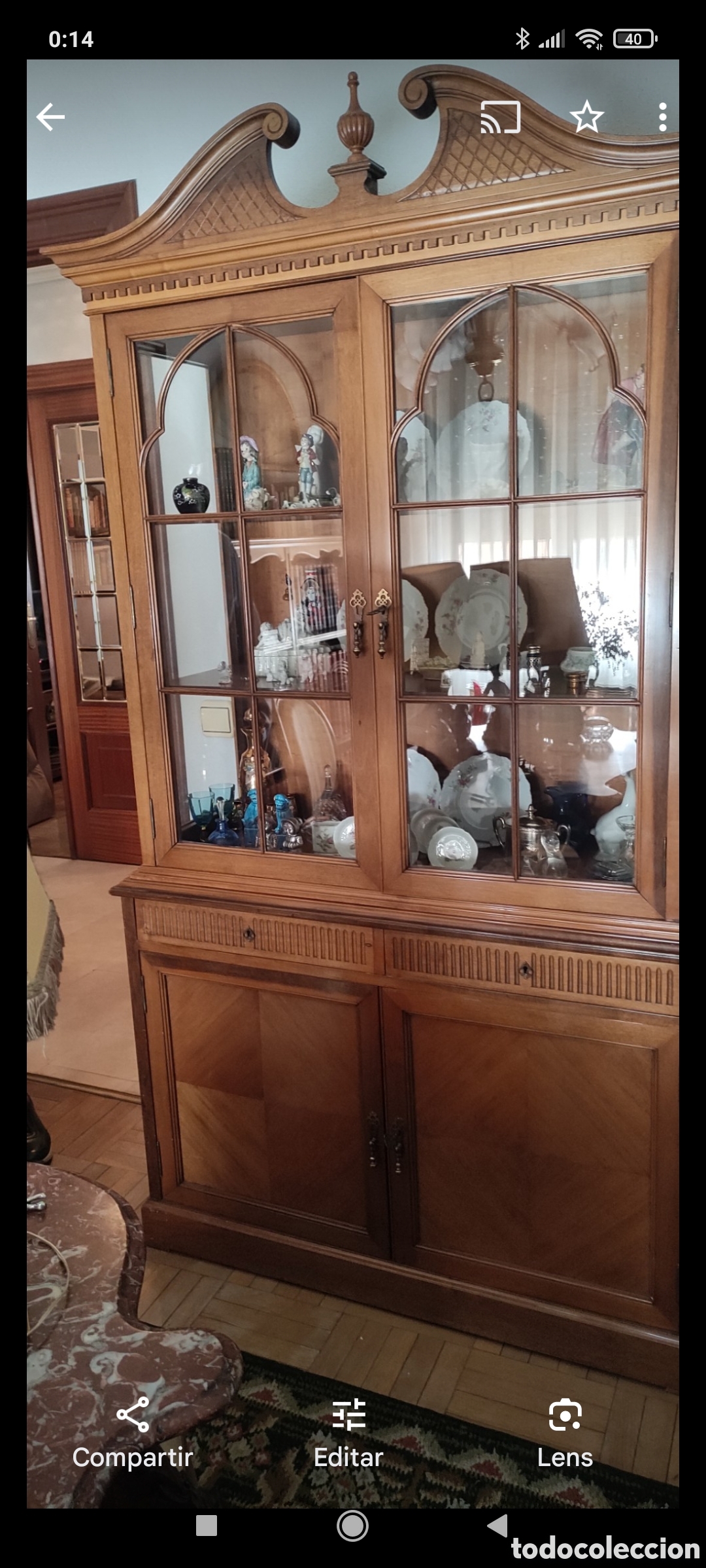 Antig&uuml;edades: Vitrina estilo ingl&eacute;s gran calidad - Foto 2