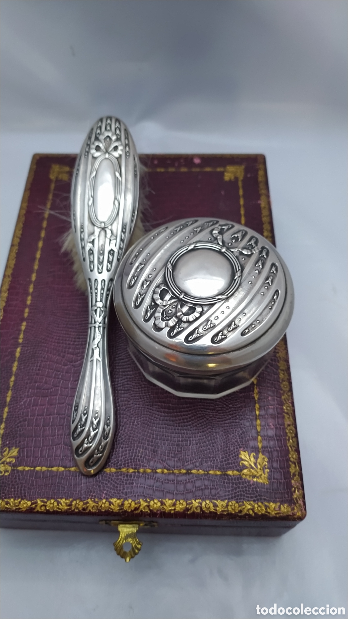 Antig&uuml;edades: Juego de tocador de plata - Foto 3