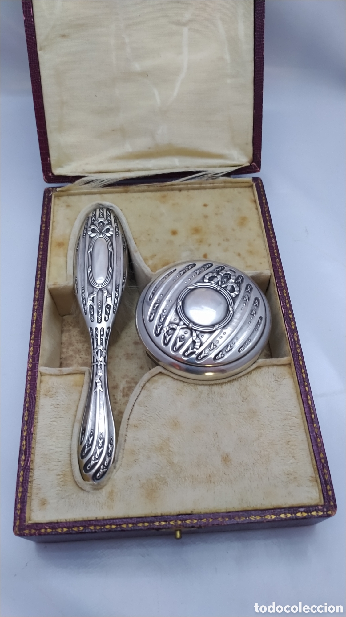 Antig&uuml;edades: Juego de tocador de plata - Foto 20