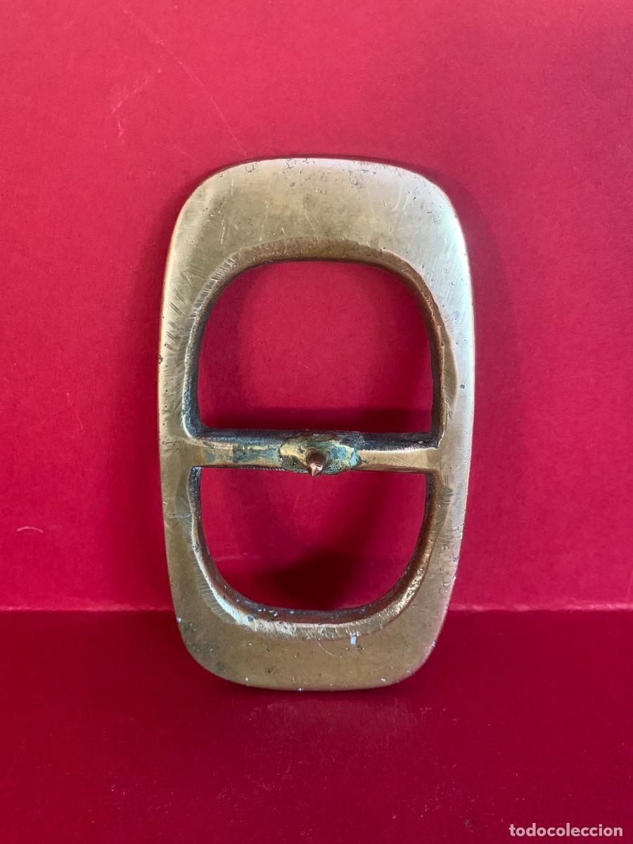 Antig&uuml;edades: HEBILLA DE CINTUR&Oacute;N DE BRONCE MACIZO ANTIGUO - Foto 2