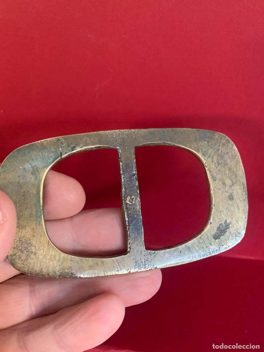 Antig&uuml;edades: HEBILLA DE CINTUR&Oacute;N DE BRONCE MACIZO ANTIGUO - Foto 3