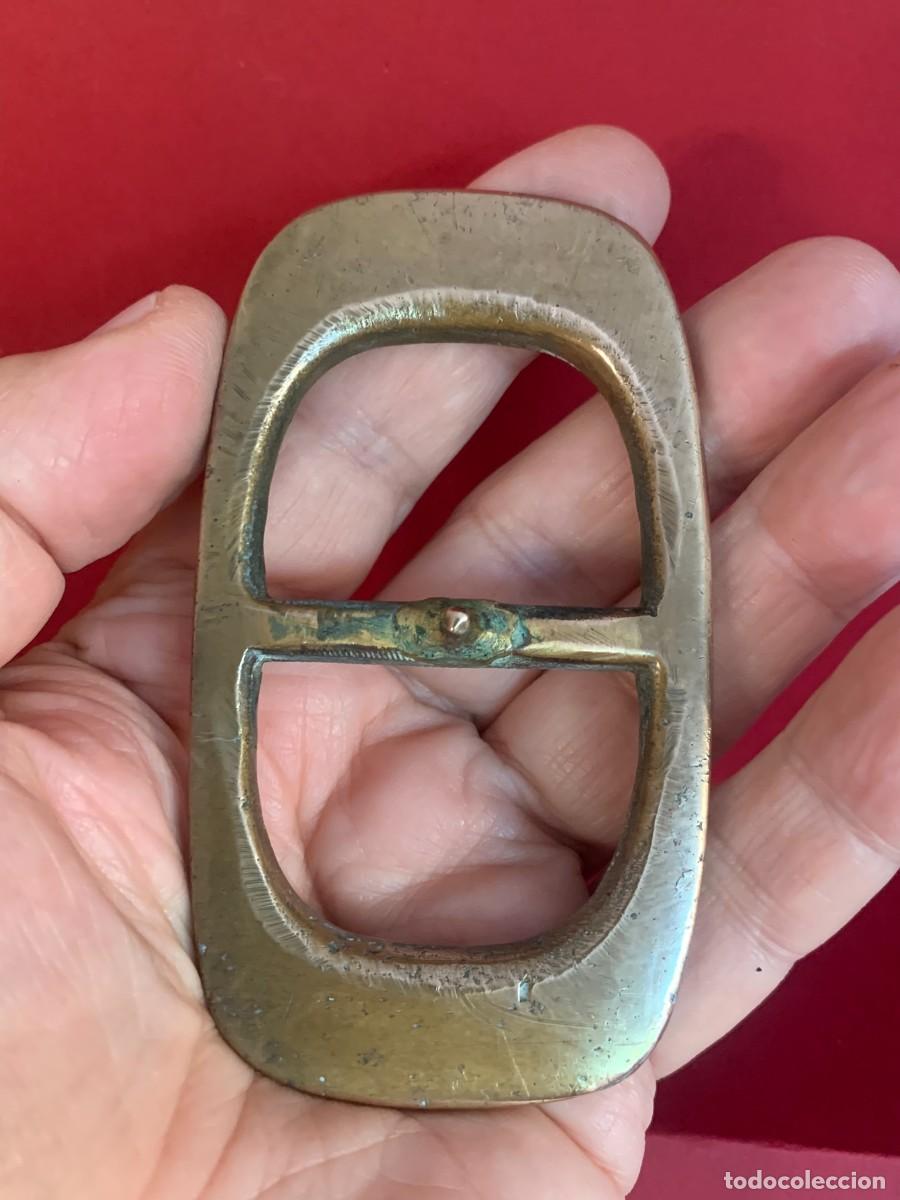 Antig&uuml;edades: HEBILLA DE CINTUR&Oacute;N DE BRONCE MACIZO ANTIGUO - Foto 4