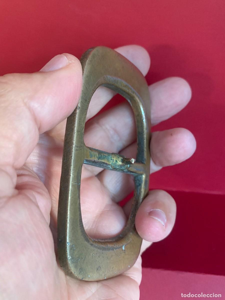 Antig&uuml;edades: HEBILLA DE CINTUR&Oacute;N DE BRONCE MACIZO ANTIGUO - Foto 5