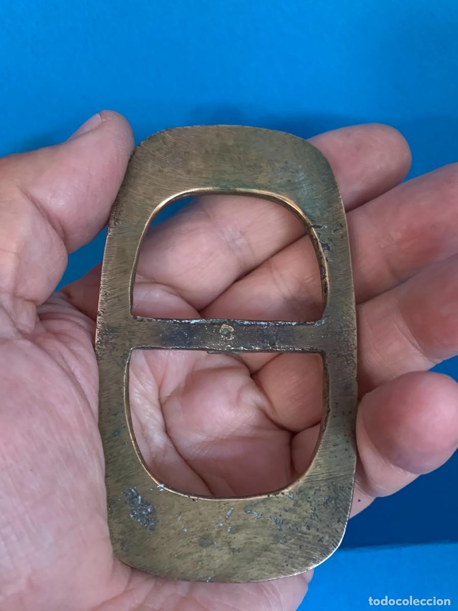 Antig&uuml;edades: HEBILLA DE CINTUR&Oacute;N DE BRONCE MACIZO ANTIGUO - Foto 8