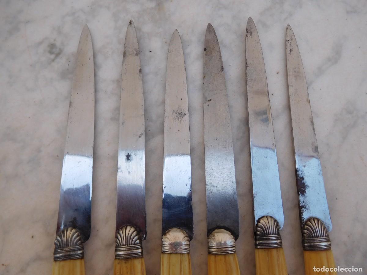 Antig&uuml;edades: 6 cuchillos antiguos con mango de marfil - Foto 5