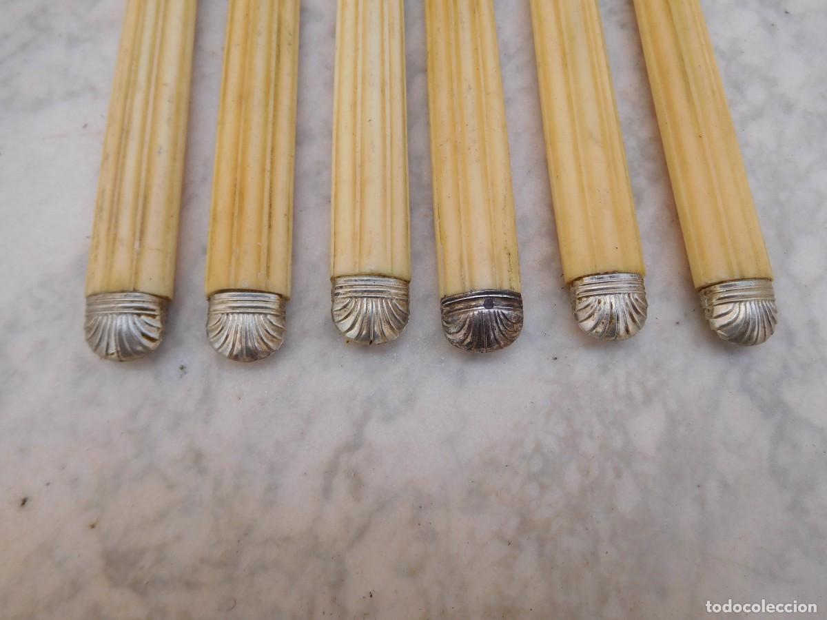 Antig&uuml;edades: 6 cuchillos antiguos con mango de marfil - Foto 8