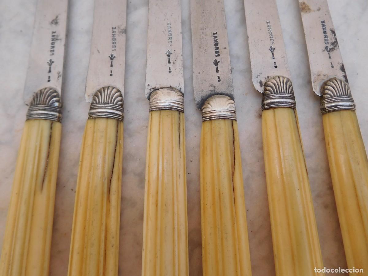 Antig&uuml;edades: 6 cuchillos antiguos con mango de marfil - Foto 9