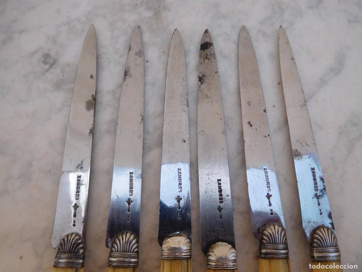 Antig&uuml;edades: 6 cuchillos antiguos con mango de marfil - Foto 10