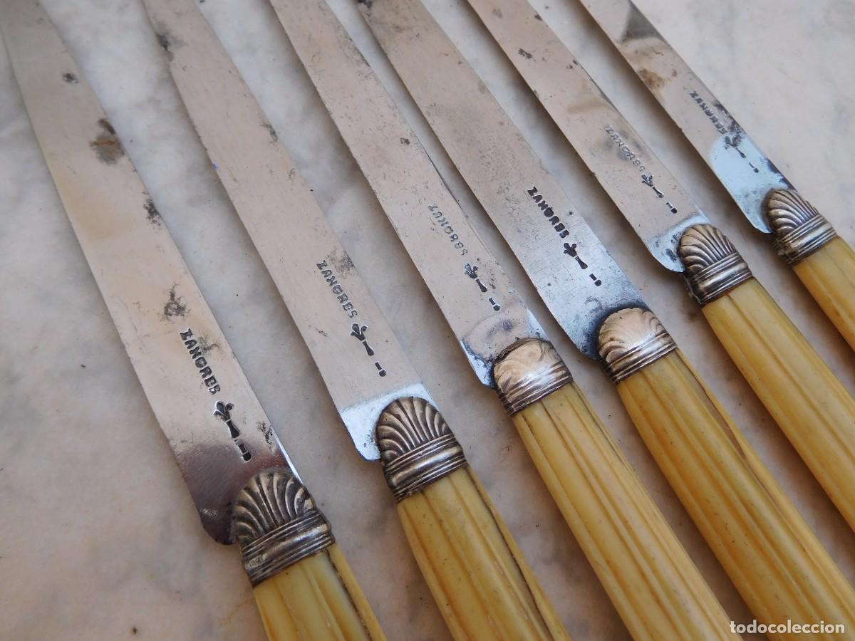 Antig&uuml;edades: 6 cuchillos antiguos con mango de marfil - Foto 11