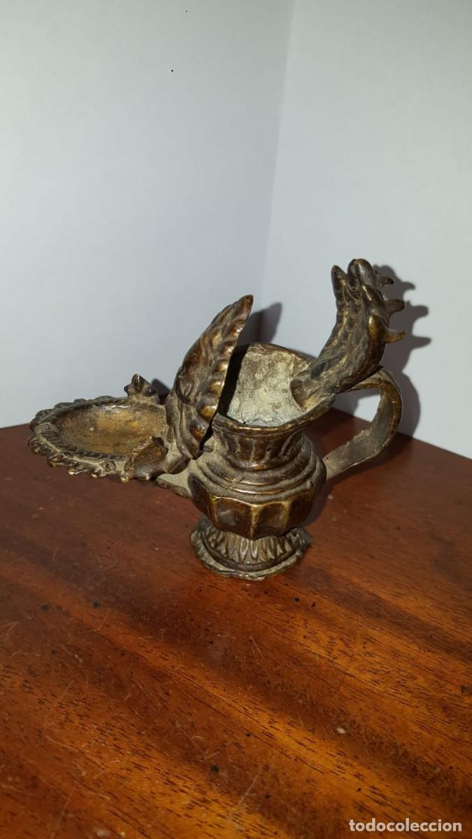 Antig&uuml;edades: ANTIGUO CANDIL DE BRONCE - Foto 2