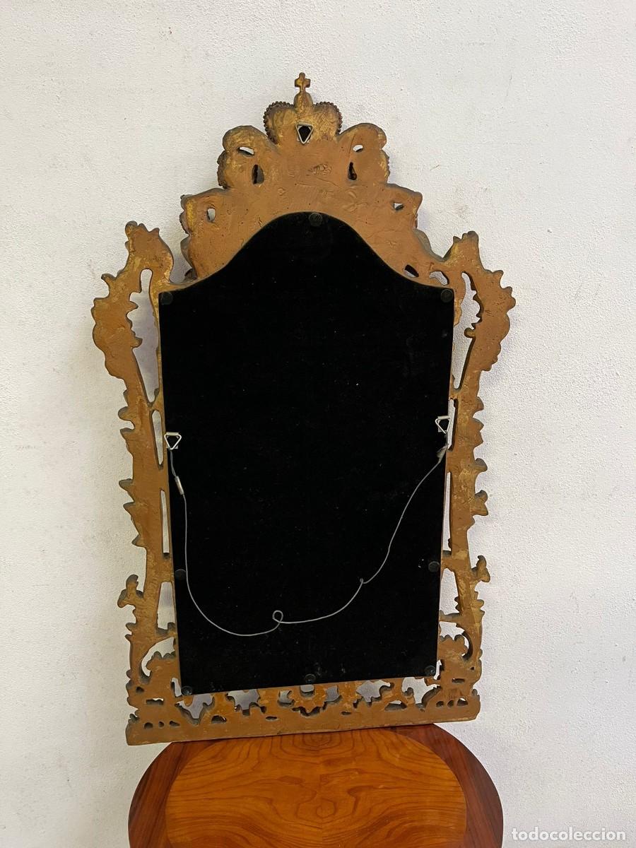 Antig&uuml;edades: Elegante espejo con querubines y corona central. - Foto 4