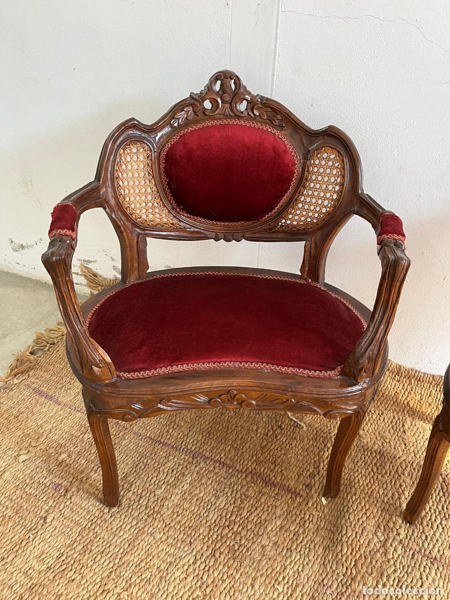 Antig&uuml;edades: Pareja de sillones Napole&oacute;n III. - Foto 2