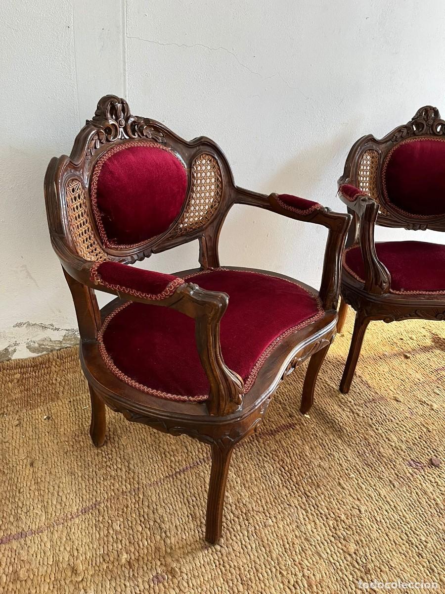 Antig&uuml;edades: Pareja de sillones Napole&oacute;n III. - Foto 4