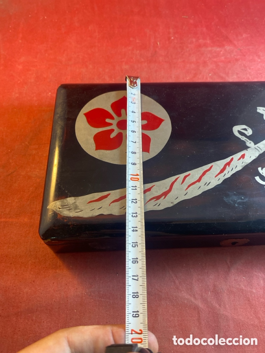 Antig&uuml;edades: Caja oriental madera negra lacada - Foto 6