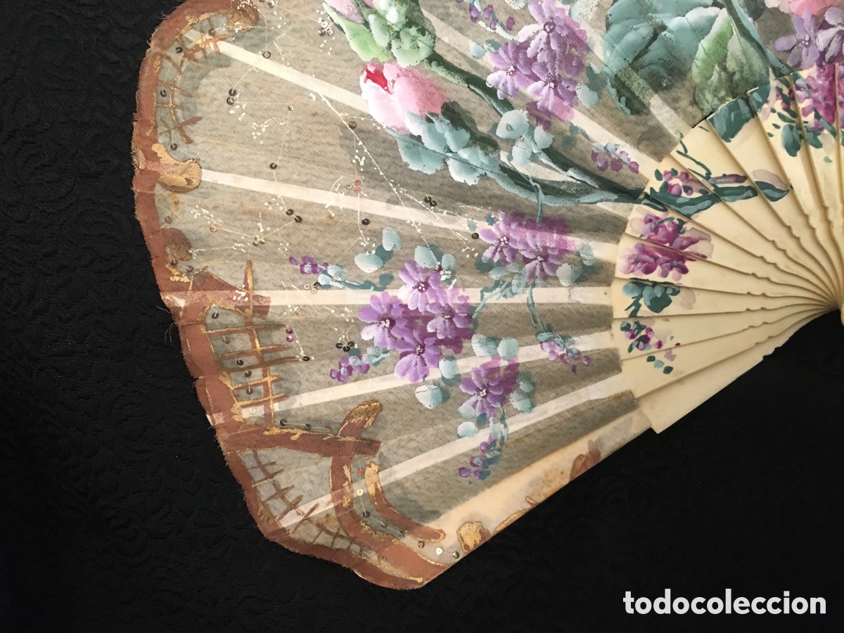Antig&uuml;edades: Abanico con varillas de hueso - Foto 3