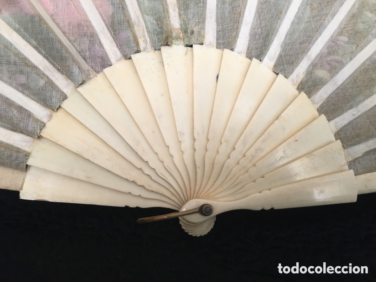Antig&uuml;edades: Abanico con varillas de hueso - Foto 6