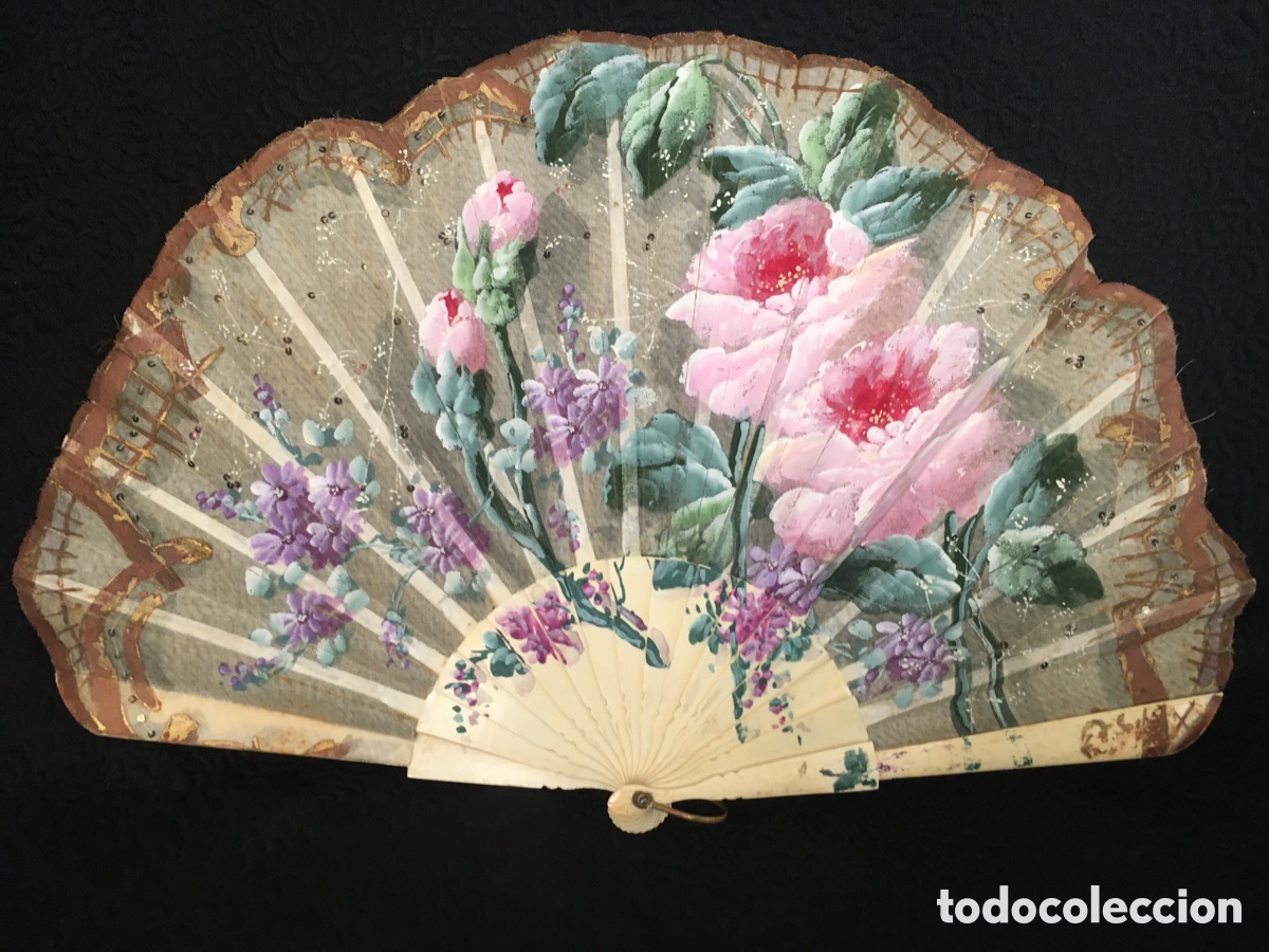 Antig&uuml;edades: Abanico con varillas de hueso - Foto 1