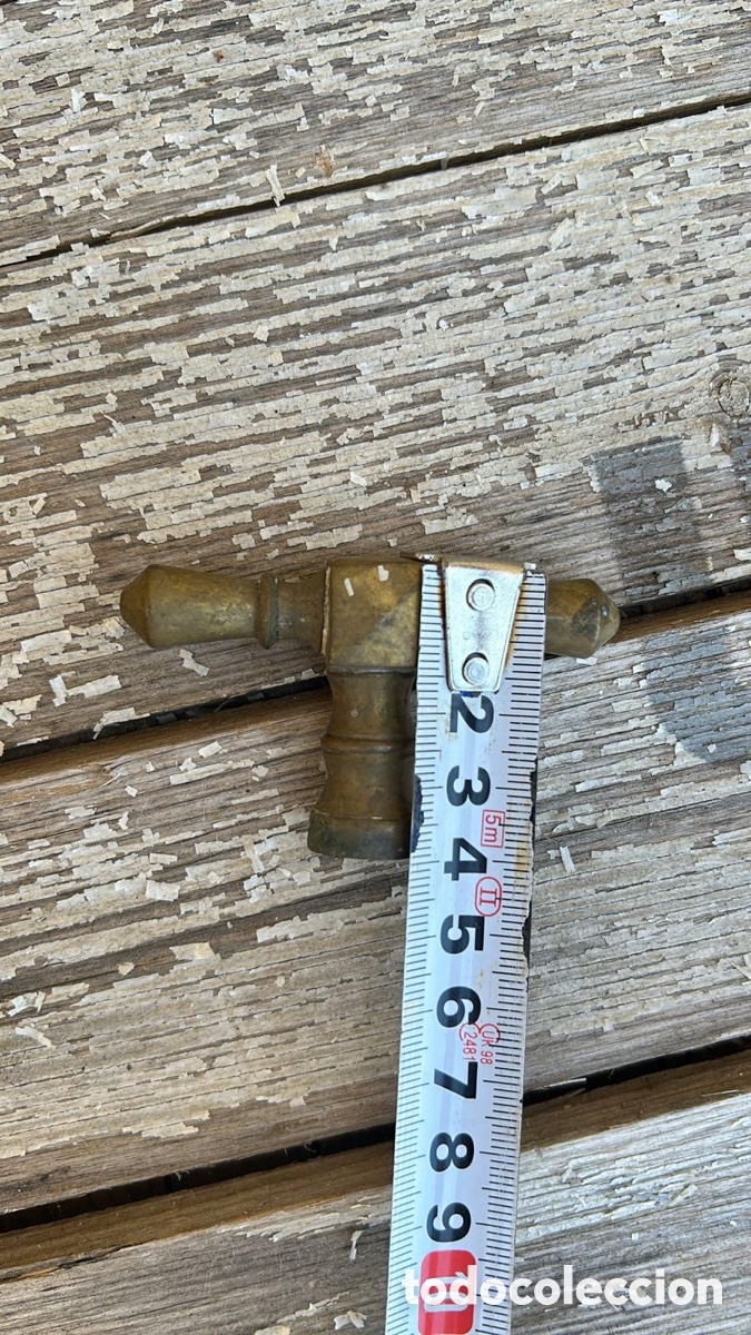 Antig&uuml;edades: Juego de pomos antiguos de bronce. - Foto 20