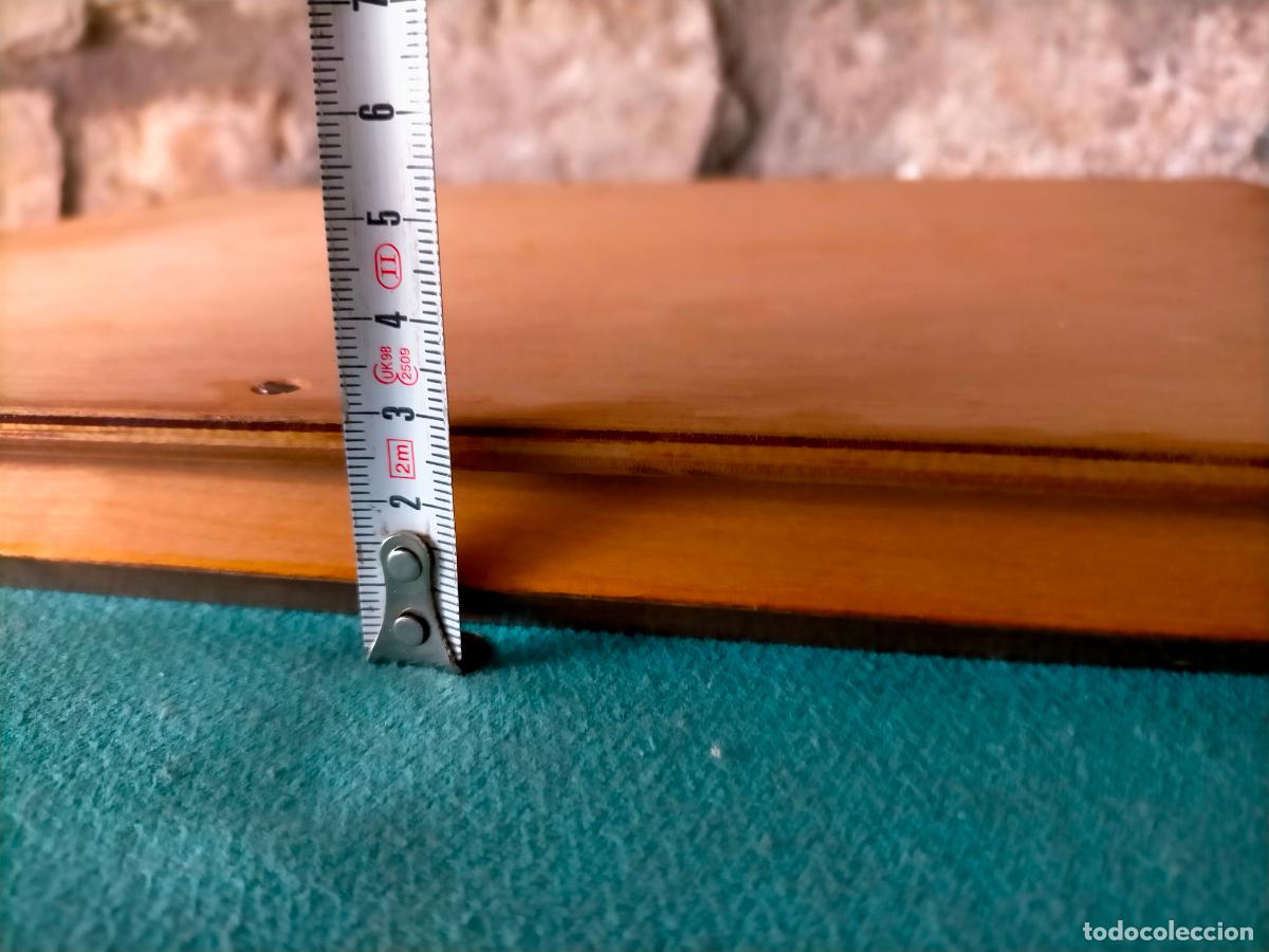 Antig&uuml;edades: Bandeja antigua rectangular de madera tallada forma hojas - Foto 7
