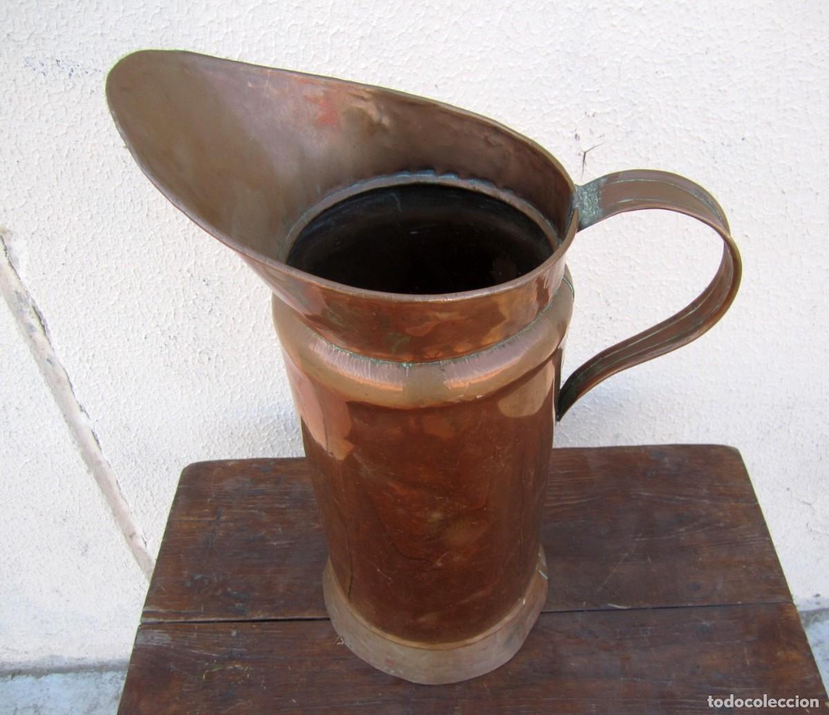 Antig&uuml;edades: Jarra de cobre con asa de gran tama&ntilde;o - Foto 2