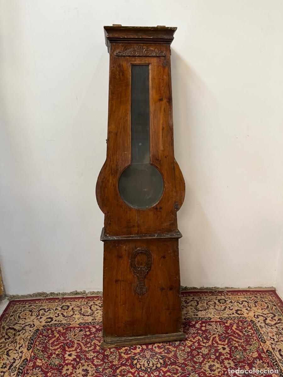 Antig&uuml;edades: Caja de reloj en madera para restaurar - Foto 2