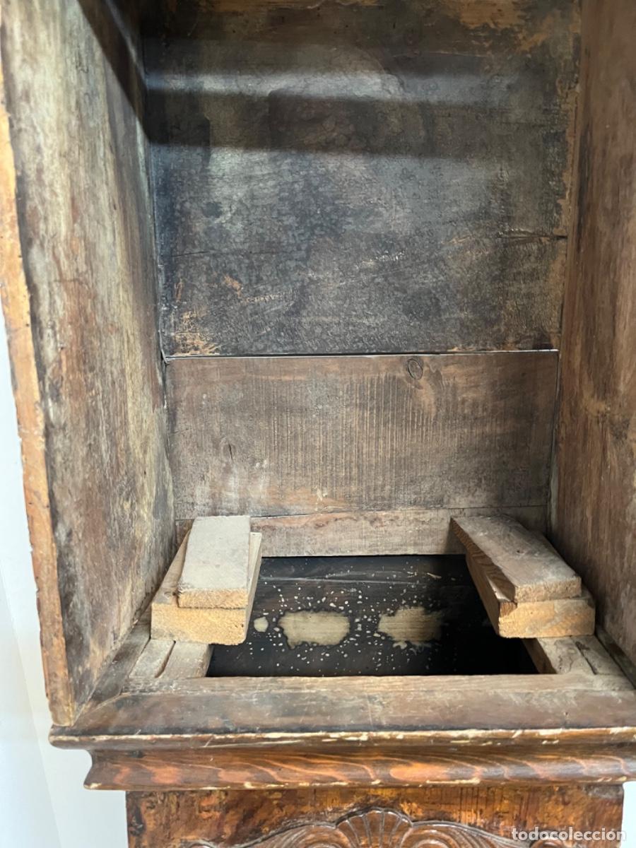 Antig&uuml;edades: Caja de reloj en madera para restaurar - Foto 11