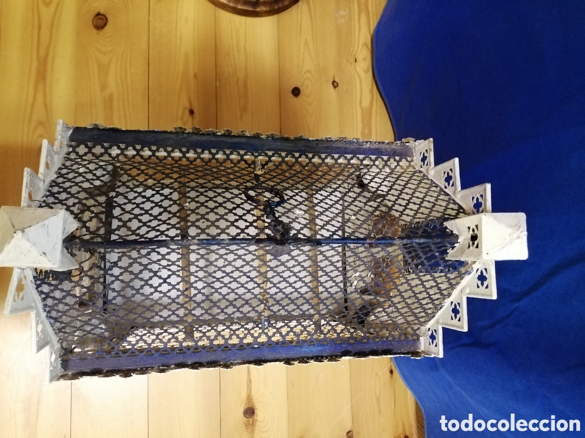 Antig&uuml;edades: JAULA DE P&Aacute;JAROS DE METAL - Foto 2