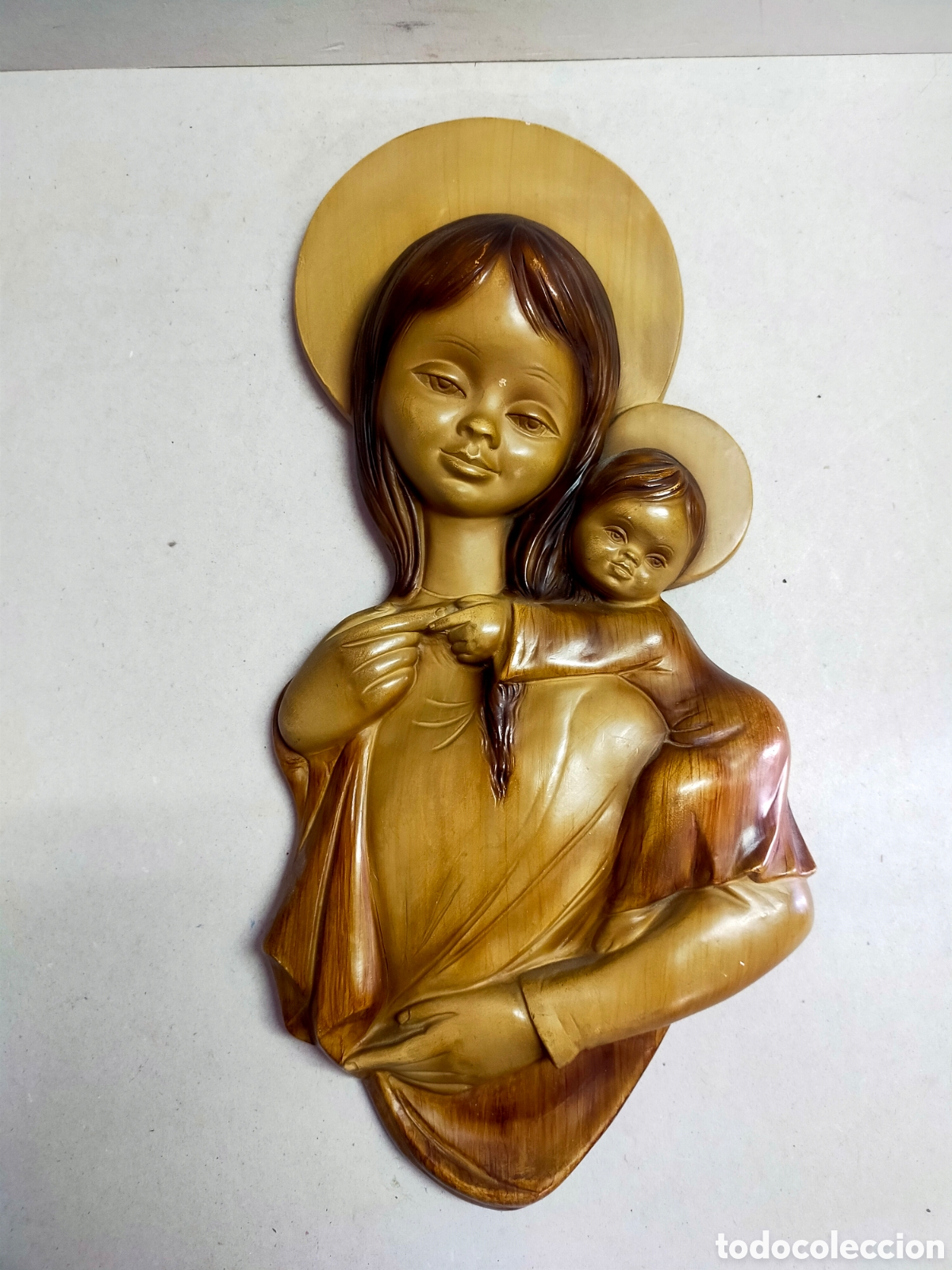 Antig&uuml;edades: VIRGEN CON NI&Ntilde;O EN ESCAYOLA. - Foto 7