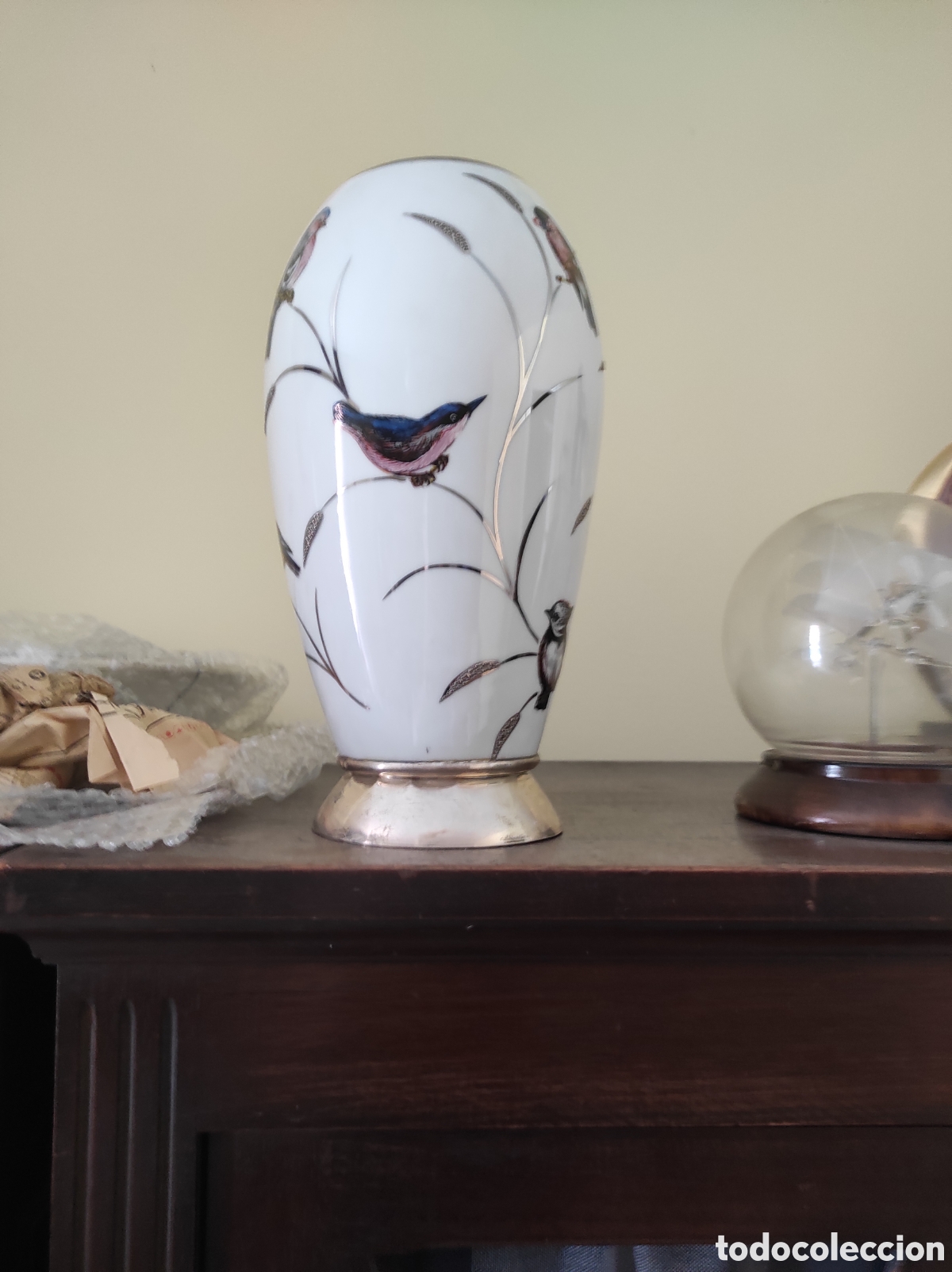 Antig&uuml;edades: Jarr&oacute;n porcelana y plata de Ley - Foto 2