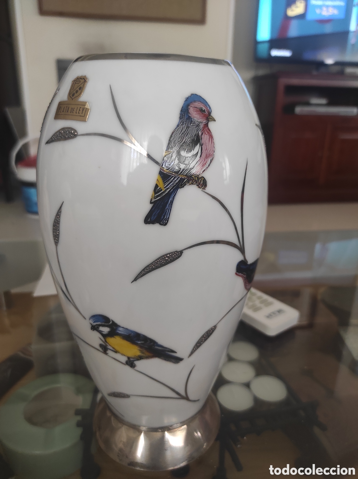 Antig&uuml;edades: Jarr&oacute;n porcelana y plata de Ley - Foto 1