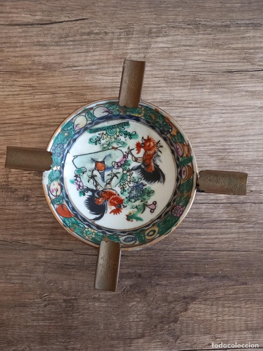 Antig&uuml;edades: Cenicero con plato de Macao. China. - Foto 1