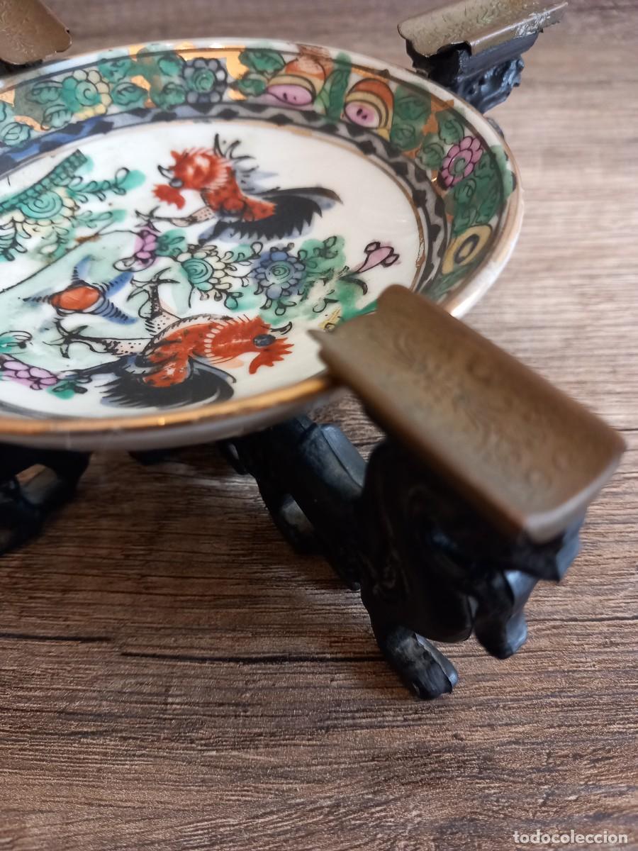Antig&uuml;edades: Cenicero con plato de Macao. China. - Foto 4