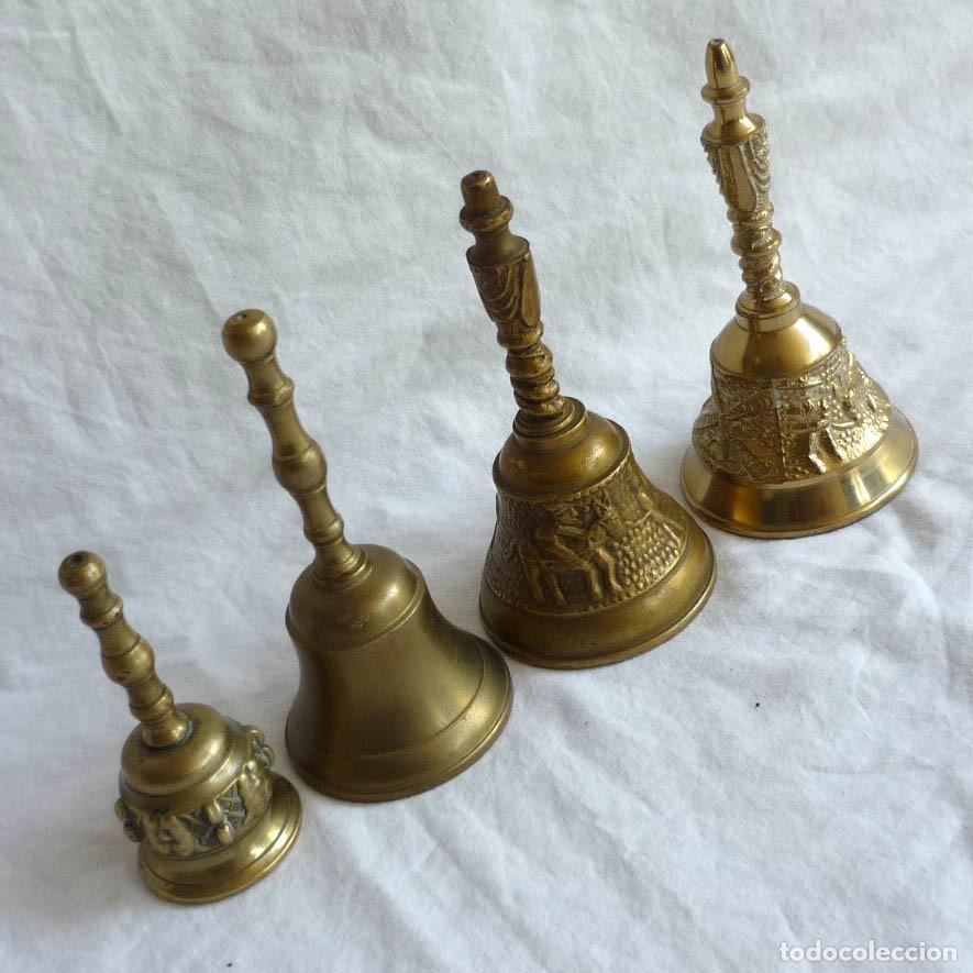 Antig&uuml;edades: 4 campanas de sobremesa en bronce - Foto 1