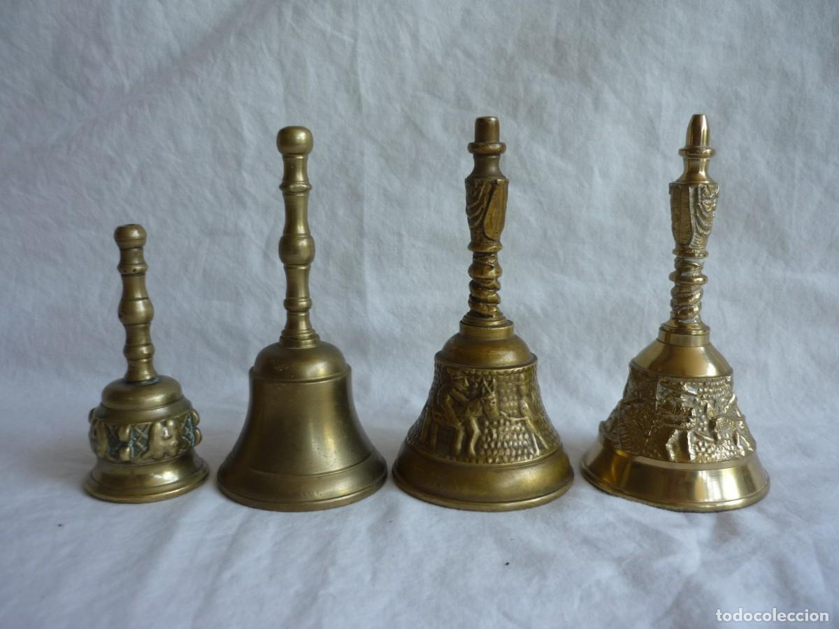 Antig&uuml;edades: 4 campanas de sobremesa en bronce - Foto 2