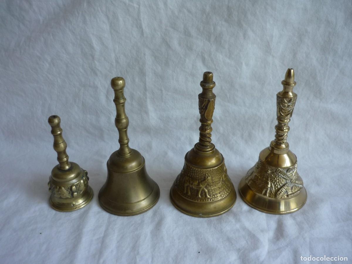 Antig&uuml;edades: 4 campanas de sobremesa en bronce - Foto 5