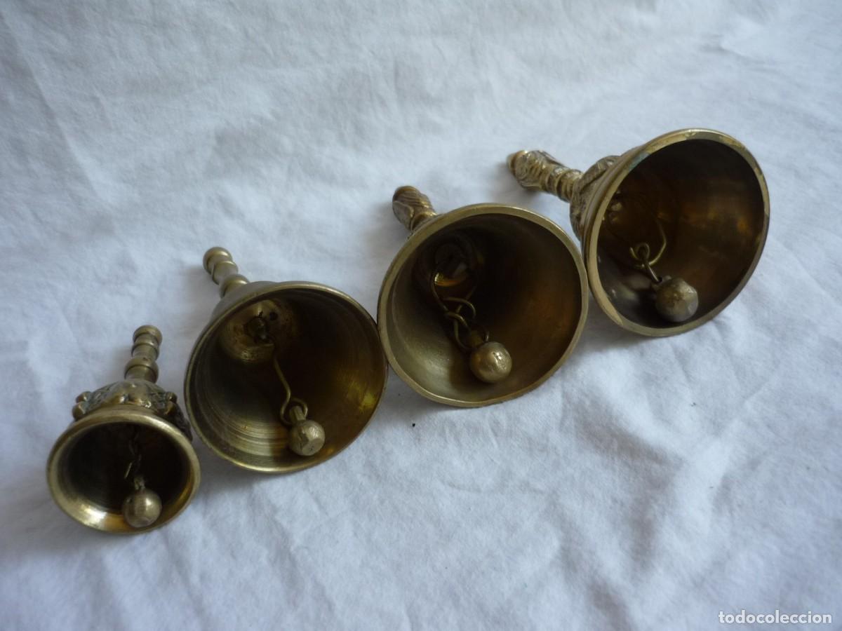 Antig&uuml;edades: 4 campanas de sobremesa en bronce - Foto 6