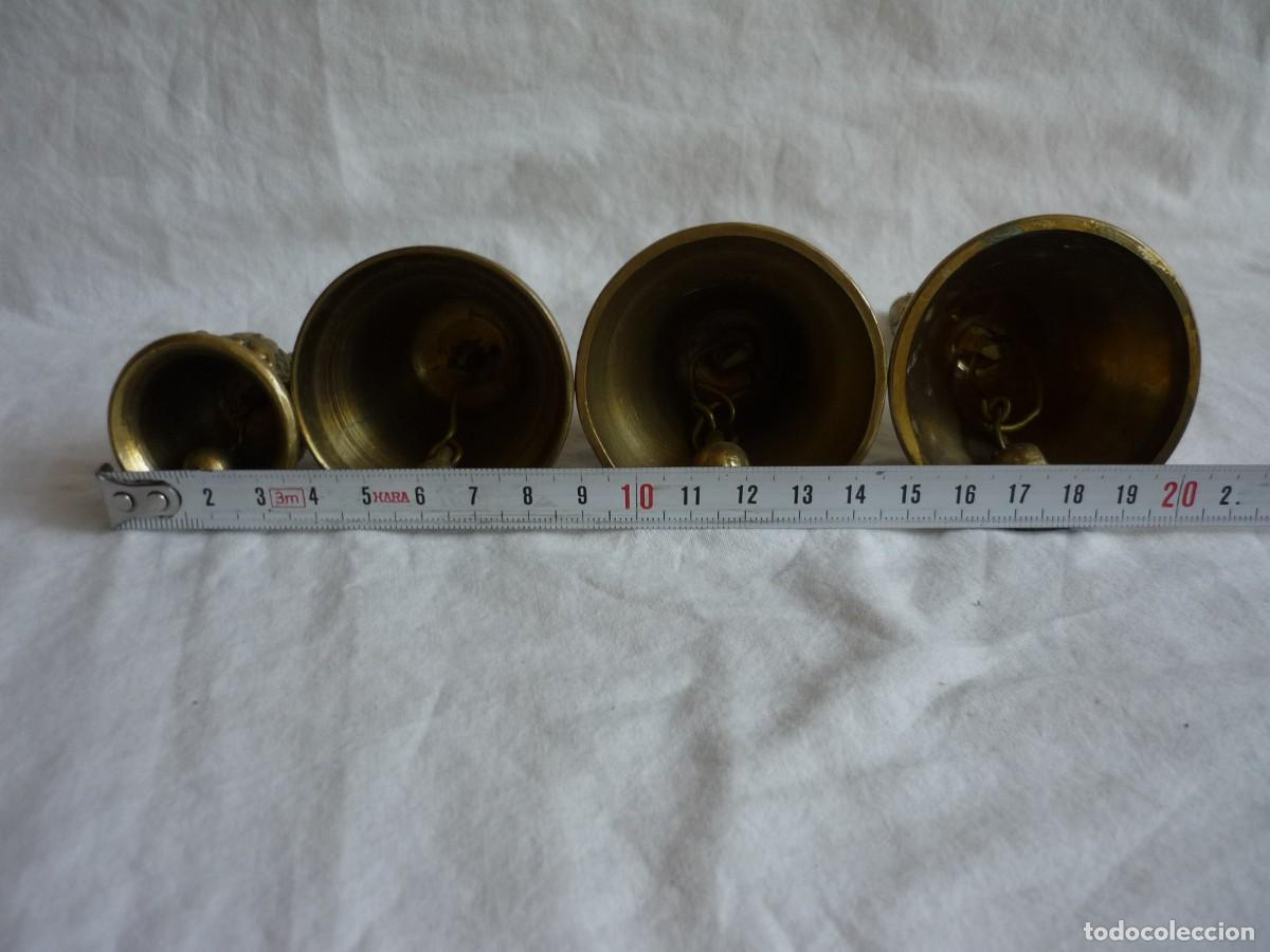 Antig&uuml;edades: 4 campanas de sobremesa en bronce - Foto 7