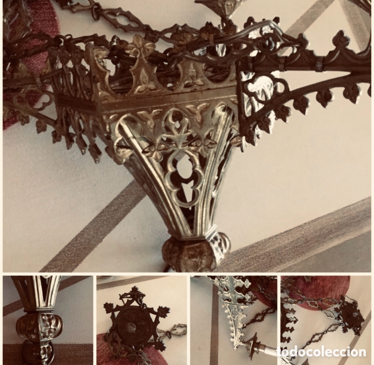Antig&uuml;edades: Antigua l&aacute;mpara votiva - Foto 4