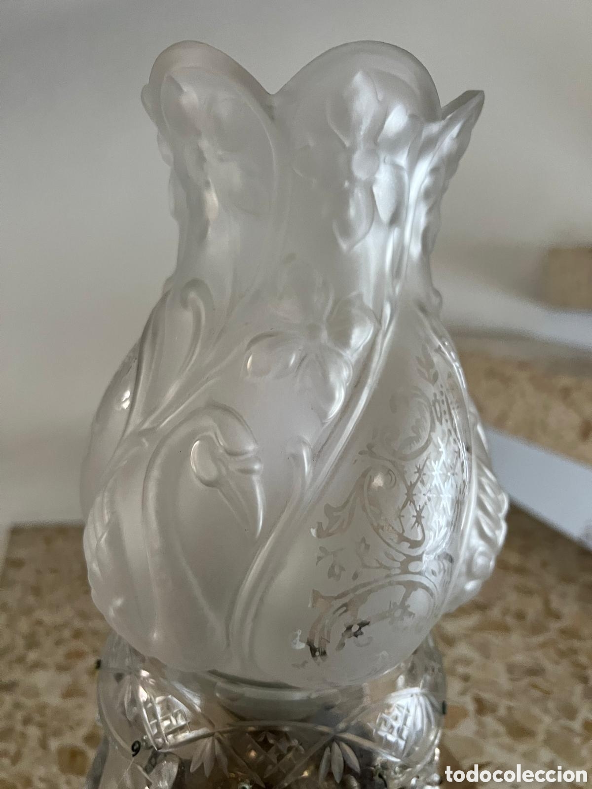 Antig&uuml;edades: Lampara Porcelana esmaltada y bronce - Foto 2