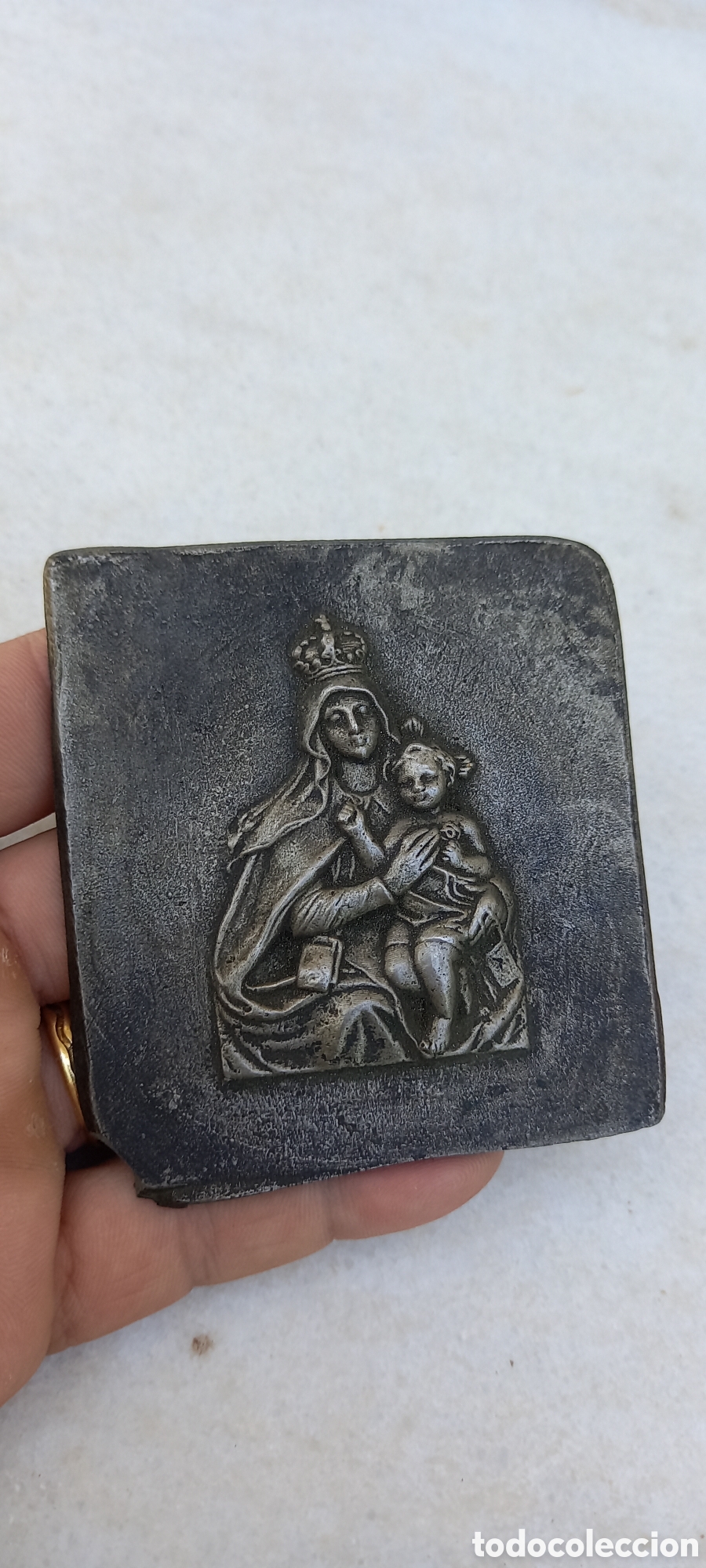 Antig&uuml;edades: ANTIGUA PLACA VIRGEN - Foto 5