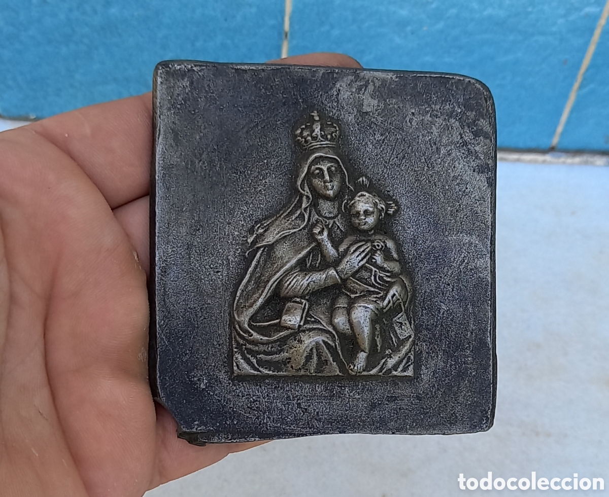 Antig&uuml;edades: ANTIGUA PLACA VIRGEN - Foto 1