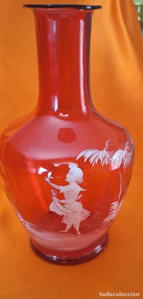 Antig&uuml;edades: Antiguo Jarr&oacute;n - Violetero Mary Gregory - - Foto 4