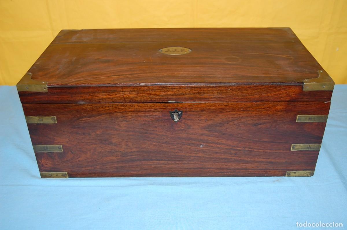 Antig&uuml;edades: CAJA ESCRITORIO DE BARCO - Foto 1
