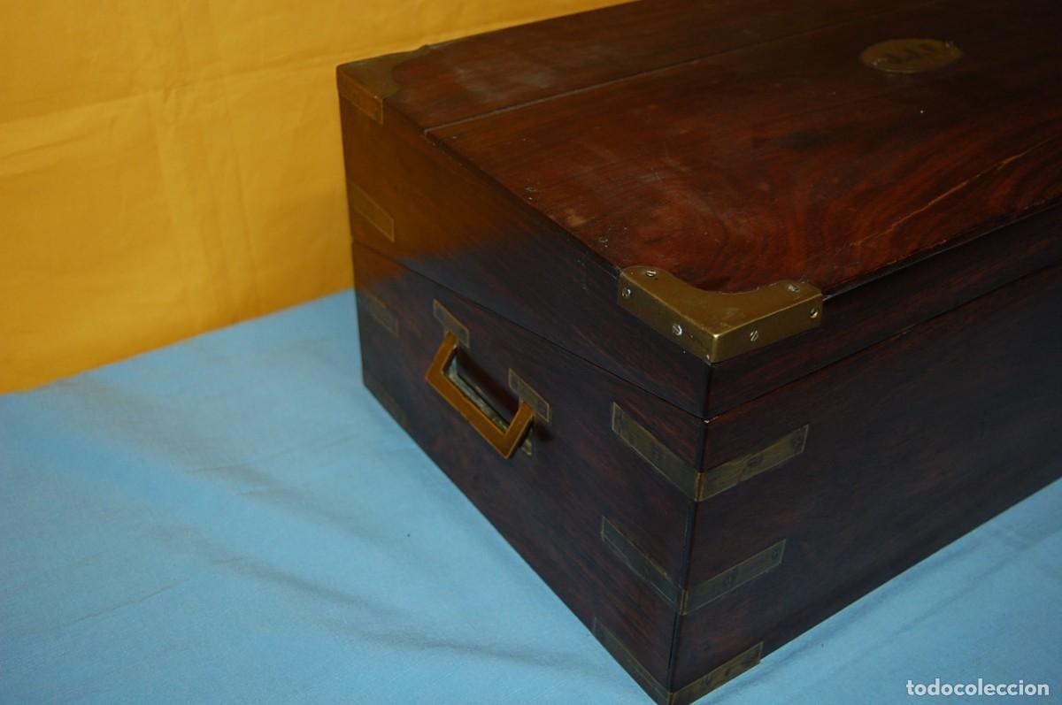 Antig&uuml;edades: CAJA ESCRITORIO DE BARCO - Foto 2