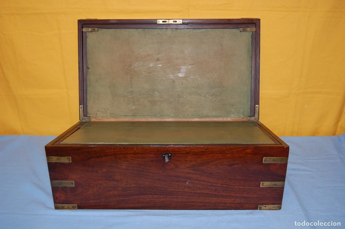 Antig&uuml;edades: CAJA ESCRITORIO DE BARCO - Foto 5