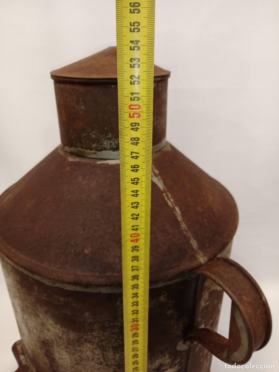 Antig&uuml;edades: Aceitera de lata con grifo de lat&oacute;n - Foto 4