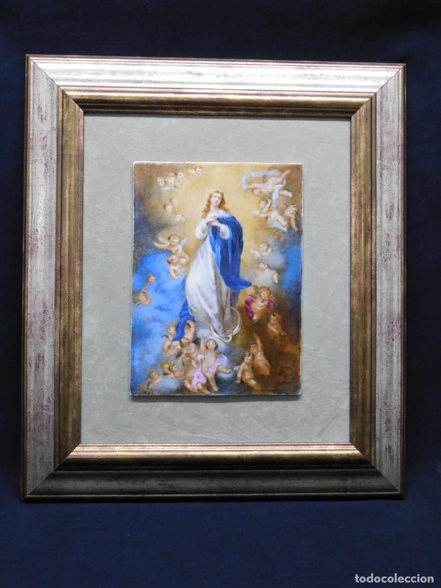 Antig&uuml;edades: CUADRO PORCELANA RELIGIOSA - Foto 1
