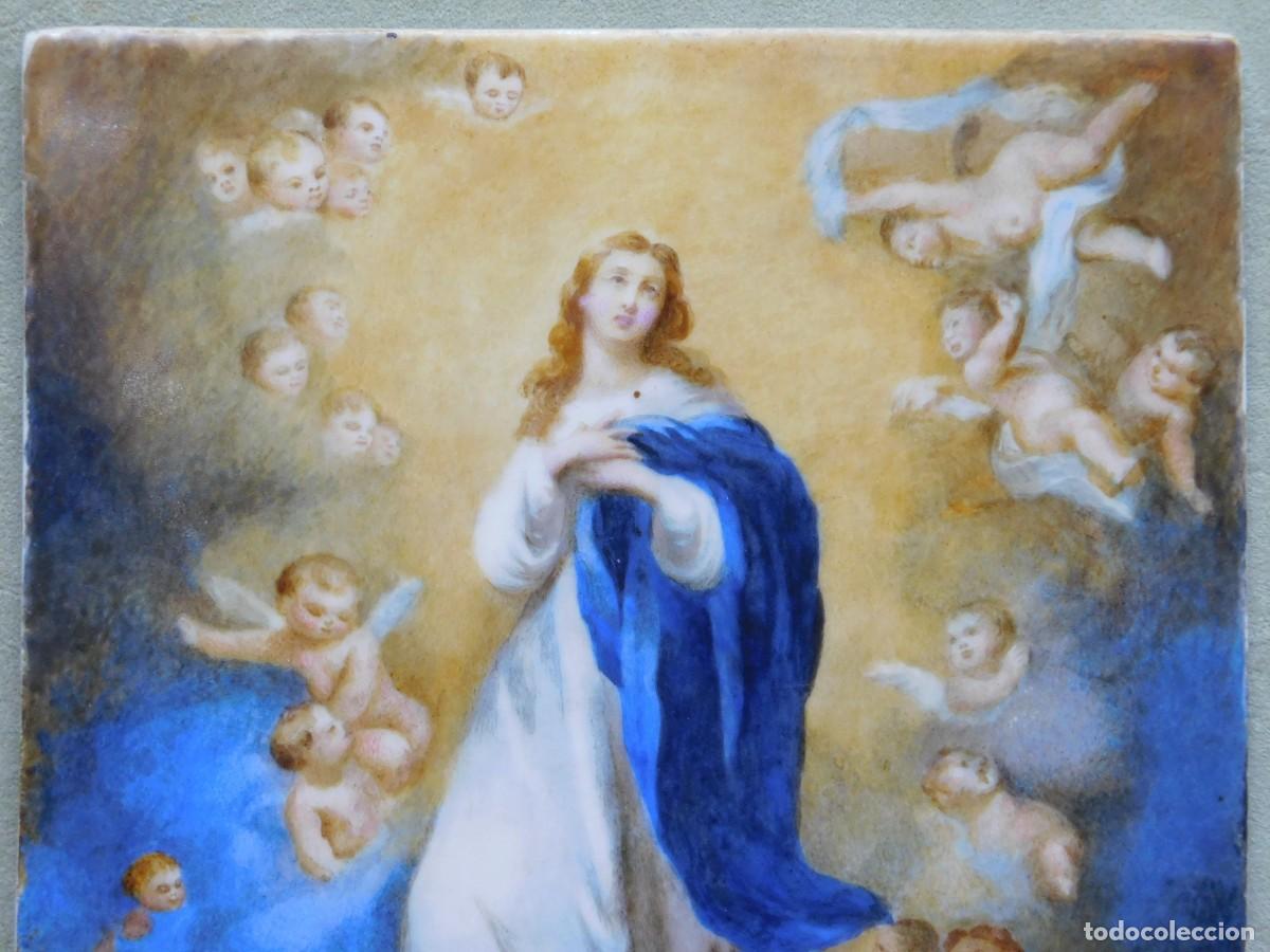 Antig&uuml;edades: CUADRO PORCELANA RELIGIOSA - Foto 4
