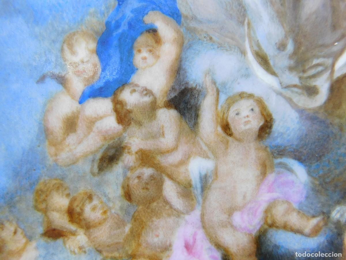 Antig&uuml;edades: CUADRO PORCELANA RELIGIOSA - Foto 6