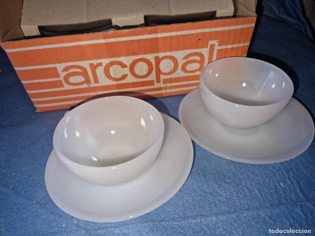 Antig&uuml;edades: ARCOPAL JUEGO CAFE - 6 VASOS Y 6 TAZAS MOKA / ARCOPAL
